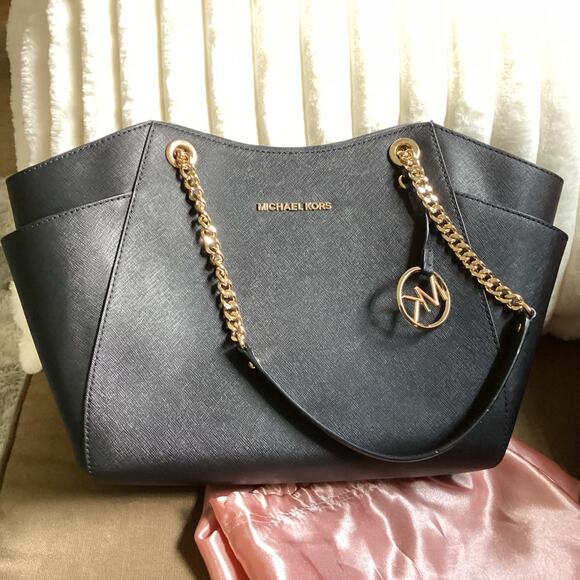 Michael Kors Large Jet Set Chain Tote and Matching Wallet Set Saffiano Leather - Picture 6 of 11